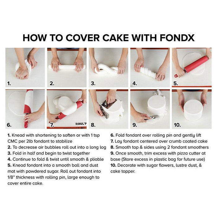 Rolled Fondant by FondX best fondant for cake decorating your own wedding cakes and birthday cakes. Best fondant for professionals and begining cake decorators.