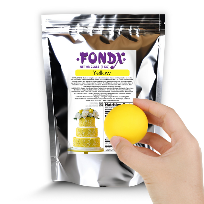 FondX Rolled Fondant Icing - Yellow