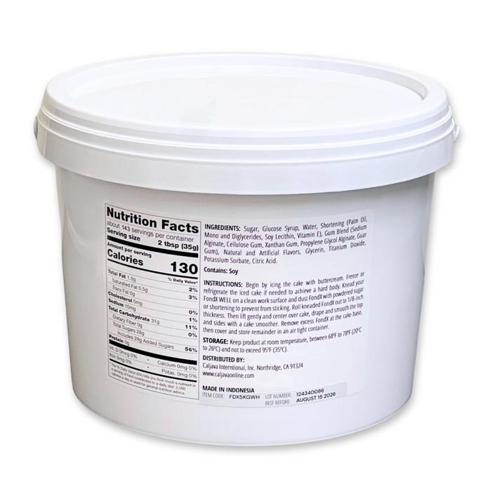 FondX Rolled Fondant Icing - Professional vanilla-flavored fondant for wedding and birthday cake decorating, easy to knead and roll. Caljava